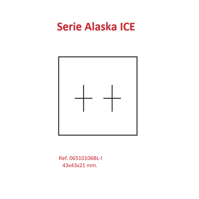Alaska ICE pendientes presión 43x43x21 mm.